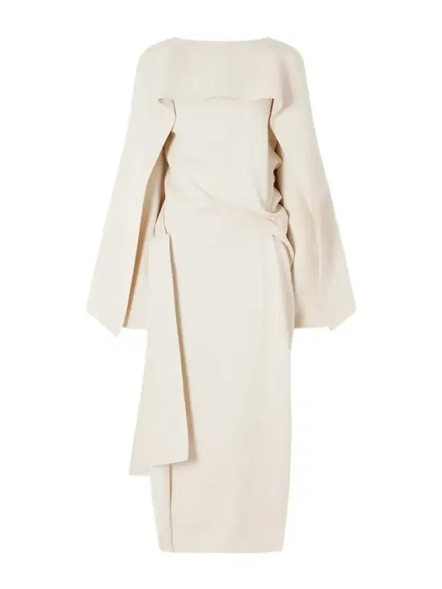 Yon Scarf-detailed Draped Satin-crepe Midi Dress