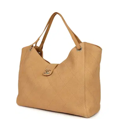 Chanel Chanel Maxi Shopping Bag Beige Grained Nubuck Calfskin Light Gold Hardware | Thumbnail 5 Chanel Chanel Maxi Shopping Bag Beige Grained Nubuck Calfskin Light Gold Hardware | Thumbnail 5