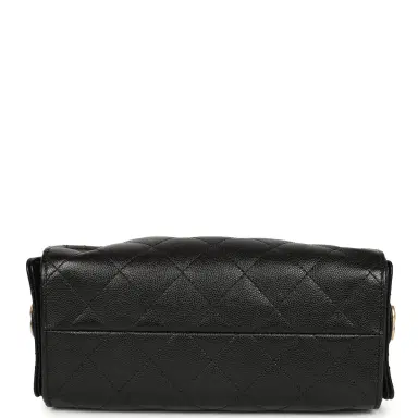 Chanel Chanel Mini 25 Hobo Bag Black Caviar Antique Gold Hardware | Thumbnail 6