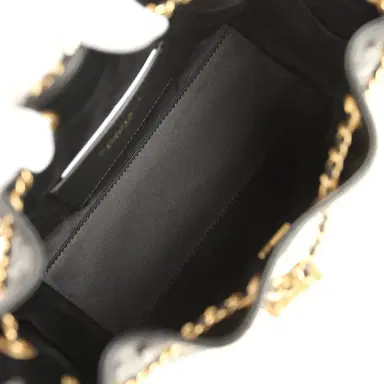 Chanel Chanel Mini 25 Hobo Bag Black Caviar Antique Gold Hardware | Thumbnail 8