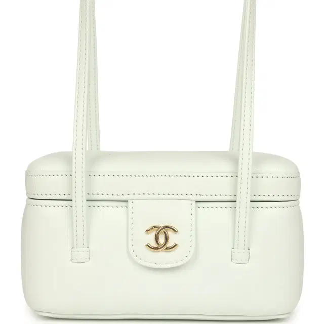 Chanel Chanel Preppy Coco Long Vanity with Straps Light Blue Shiny Caviar Brushed Gold Hardware