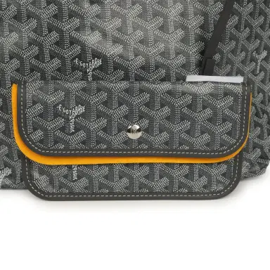 goyard Goyard Goyardine Grey Saint Louis PM Tote Bag Palladium Hardware | Thumbnail 7