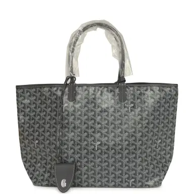 goyard Goyard Goyardine Grey Saint Louis PM Tote Bag Palladium Hardware | Thumbnail 1