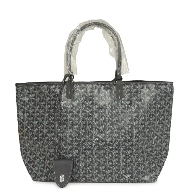 goyard Goyard Goyardine Grey Saint Louis PM Tote Bag Palladium Hardware