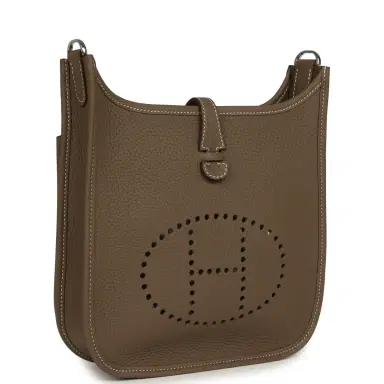 HERMÈS Hermes Evelyne 23 Etoupe Clemence Palladium Hardware | Thumbnail 2 HERMÈS Hermes Evelyne 23 Etoupe Clemence Palladium Hardware | Thumbnail 2