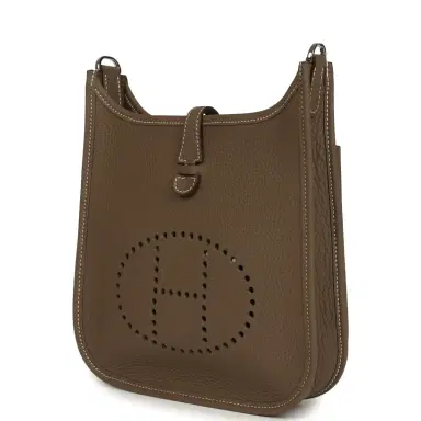 HERMÈS Hermes Evelyne 23 Etoupe Clemence Palladium Hardware | Thumbnail 5 HERMÈS Hermes Evelyne 23 Etoupe Clemence Palladium Hardware | Thumbnail 5