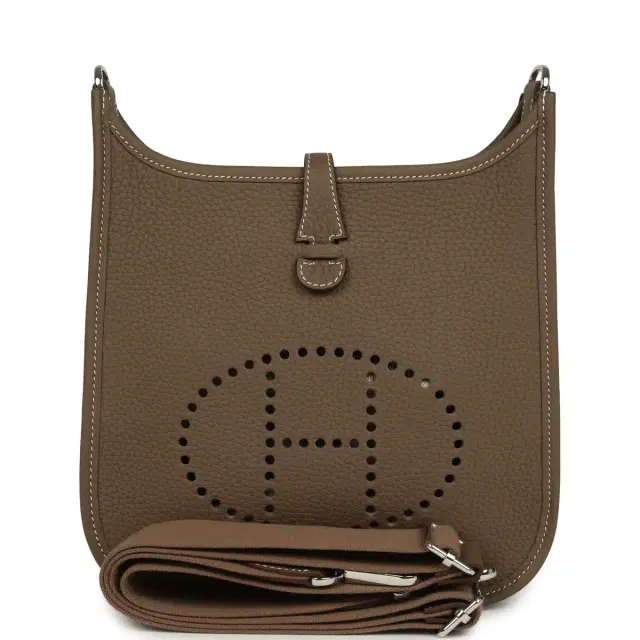 hermes Hermes Evelyne 23 Etoupe Clemence Palladium Hardware