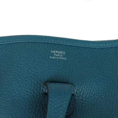HERMÈS Hermes Evelyne III PM Vert Bosphore Clemence Palladium Hardware | Thumbnail 7 HERMÈS Hermes Evelyne III PM Vert Bosphore Clemence Palladium Hardware | Thumbnail 7