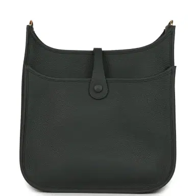 HERMÈS Hermes Evelyne III PM Vert Mangrove Clemence Gold Hardware | Thumbnail 4 HERMÈS Hermes Evelyne III PM Vert Mangrove Clemence Gold Hardware | Thumbnail 4