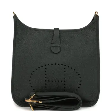 HERMÈS Hermes Evelyne III PM Vert Mangrove Clemence Gold Hardware | Thumbnail 1 HERMÈS Hermes Evelyne III PM Vert Mangrove Clemence Gold Hardware | Thumbnail 1