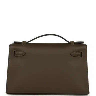 HERMÈS Hermes Kelly Pochette Vert Loden Swift Permabrass Hardware | Thumbnail 4 HERMÈS Hermes Kelly Pochette Vert Loden Swift Permabrass Hardware | Thumbnail 4