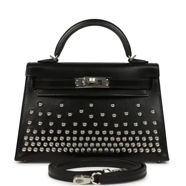 hermes Hermes Kelly Sellier 20 Clouté Black Box Palladium Hardware