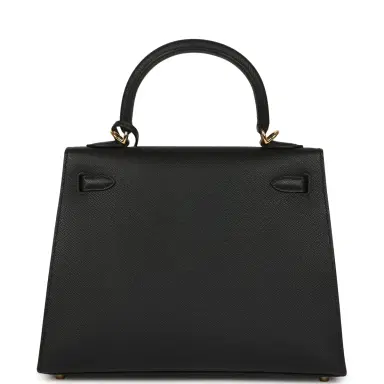 HERMÈS Hermes Kelly Sellier 25 Black Epsom Gold Hardware | Thumbnail 4 HERMÈS Hermes Kelly Sellier 25 Black Epsom Gold Hardware | Thumbnail 4