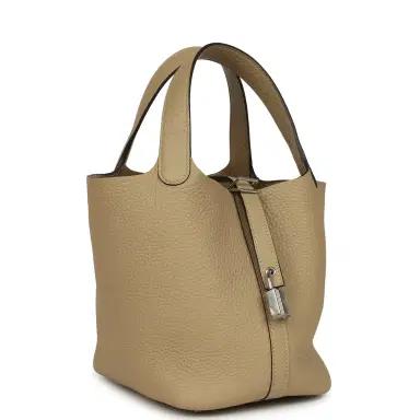 HERMÈS Hermes Picotin Lock 18 Trench Clemence Palladium Hardware | Thumbnail 2 HERMÈS Hermes Picotin Lock 18 Trench Clemence Palladium Hardware | Thumbnail 2