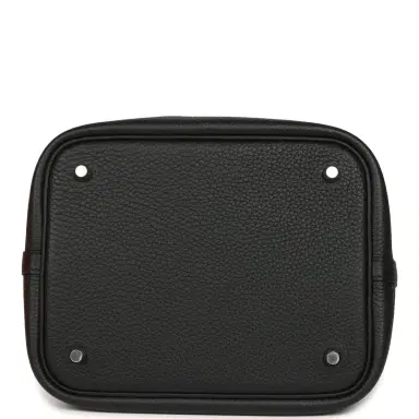 HERMÈS Hermes Picotin Lock 22 Black Clemence Palladium Hardware | Thumbnail 6 HERMÈS Hermes Picotin Lock 22 Black Clemence Palladium Hardware | Thumbnail 6