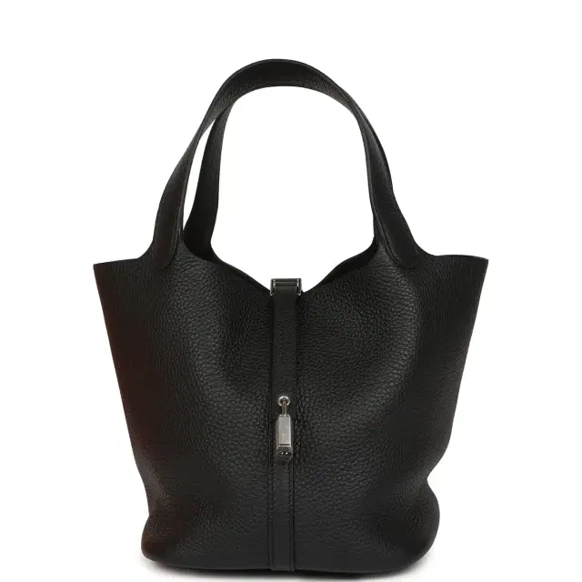 hermes Hermes Picotin Lock 22 Black Clemence Palladium Hardware