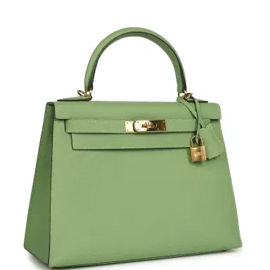 HERMÈS Pre-owned Hermes Kelly Sellier 28 Vert Criquet Epsom Gold Hardware | Thumbnail 2 HERMÈS Pre-owned Hermes Kelly Sellier 28 Vert Criquet Epsom Gold Hardware | Thumbnail 2