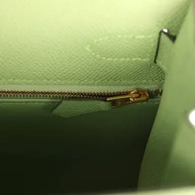 HERMÈS Pre-owned Hermes Kelly Sellier 28 Vert Criquet Epsom Gold Hardware | Thumbnail 9 HERMÈS Pre-owned Hermes Kelly Sellier 28 Vert Criquet Epsom Gold Hardware | Thumbnail 9