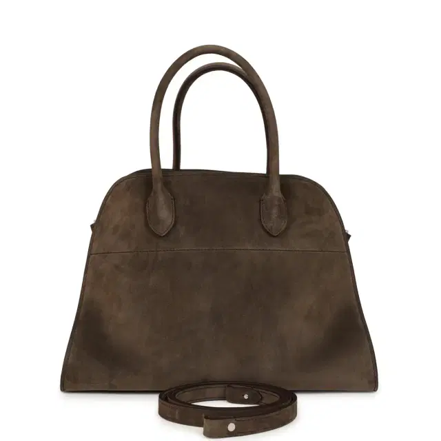 The Row The Row Soft Margaux 12 Bag Nut Brown Suede Silver Hardware
