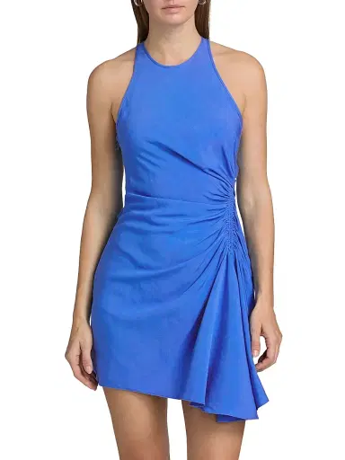 A.L.C. Women's Rue Gathered Minidress - Boca Blue - Size 14 | Thumbnail 3