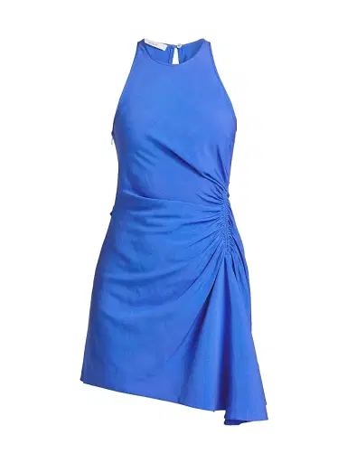 A.L.C. Women's Rue Gathered Minidress - Boca Blue - Size 14 | Thumbnail 1