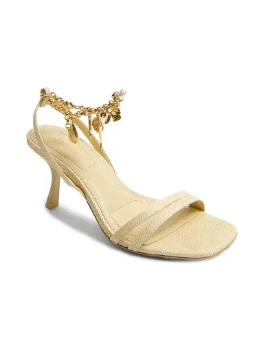 Simkhai Women's Caspian 80MM Charm-Embellished Raffia Sandals - Natural - Size 6 | Thumbnail 2 Simkhai Women's Caspian 80MM Charm-Embellished Raffia Sandals - Natural - Size 6 | Thumbnail 2