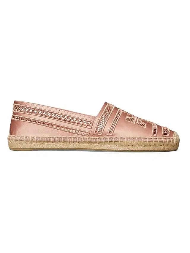 Women's Open-Weave Satin Espadrilles - Vintage Mauve