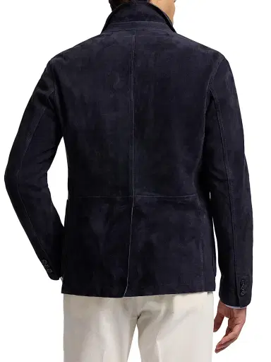 Ralph Lauren Purple Label Men's Hand-Tailored Suede Sport Coat | Thumbnail 5