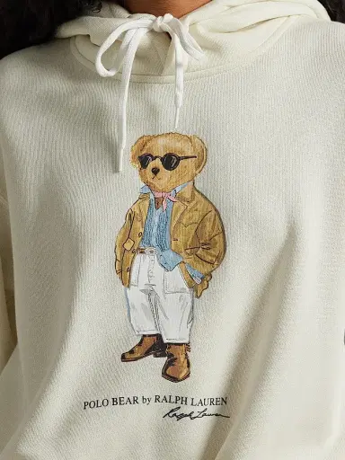 Polo Ralph Lauren Women's Polo Bear Cotton-Blend Hoodie - Parchment Cream | Thumbnail 5 Polo Ralph Lauren Women's Polo Bear Cotton-Blend Hoodie - Parchment Cream | Thumbnail 5