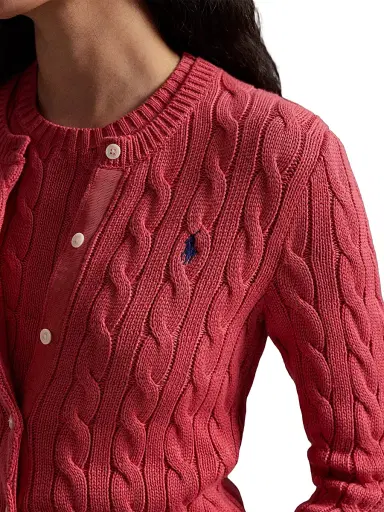 Polo Ralph Lauren Women's Cable-Knit Cotton Cardigan - Nantucket Red | Thumbnail 5 Polo Ralph Lauren Women's Cable-Knit Cotton Cardigan - Nantucket Red | Thumbnail 5