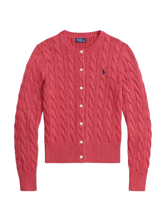 Polo Ralph Lauren Women's Cable-Knit Cotton Cardigan - Nantucket Red