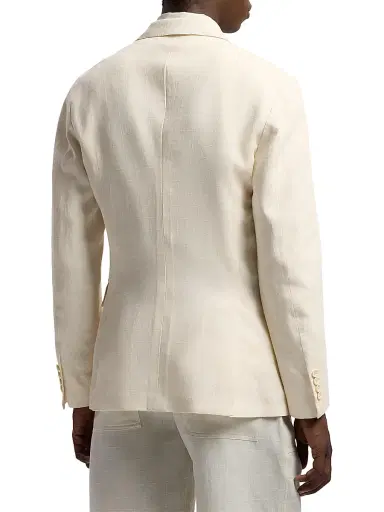 Ralph Lauren Purple Label Men's Hadley Hand-Tailored Linen Suit Jacket - Classic Cream - Size 40 | Thumbnail 5