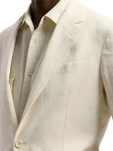 Ralph Lauren Purple Label Men's Hadley Hand-Tailored Linen Suit Jacket - Classic Cream - Size 40 | Thumbnail 6