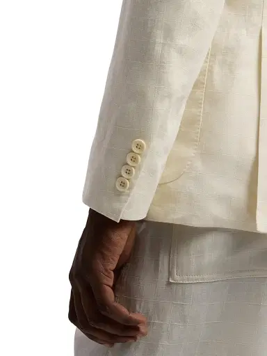 Ralph Lauren Purple Label Men's Hadley Hand-Tailored Linen Suit Jacket - Classic Cream - Size 40 | Thumbnail 7