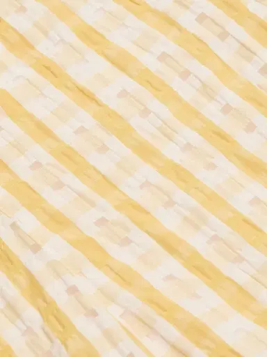 Rosie Assoulin Women's Drop Me A Note Checked Seersucker Midi-Dress - Yellow | Thumbnail 7