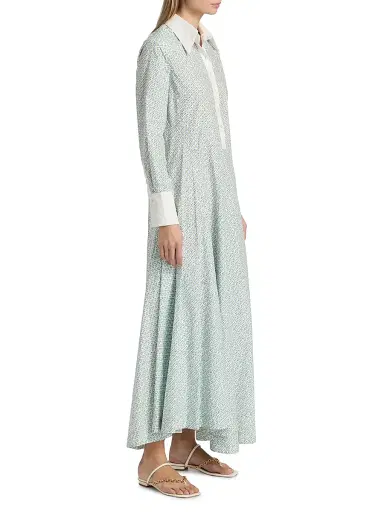Rosie Assoulin Women's Groovy Geometric Cotton Maxi Shirtdress | Thumbnail 4 Rosie Assoulin Women's Groovy Geometric Cotton Maxi Shirtdress | Thumbnail 4