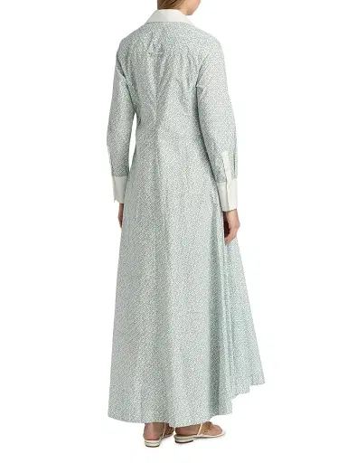 Rosie Assoulin Women's Groovy Geometric Cotton Maxi Shirtdress | Thumbnail 5 Rosie Assoulin Women's Groovy Geometric Cotton Maxi Shirtdress | Thumbnail 5