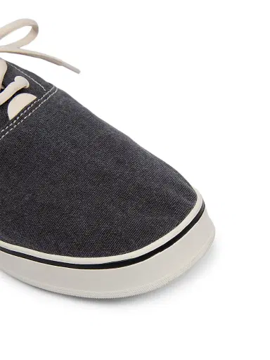 AMI PARIS Men's Tennis Cotton Canvas Sneakers | Thumbnail 4 AMI PARIS Men's Tennis Cotton Canvas Sneakers | Thumbnail 4