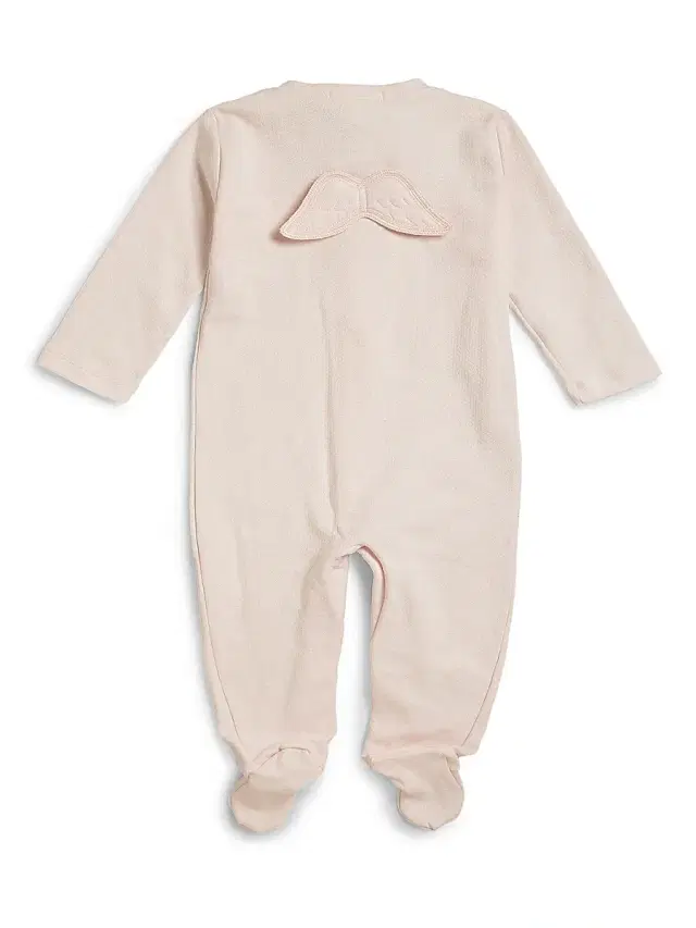 Marie-Chantal Baby's Pointelle Angel Wing Footie - Pink 12 Months