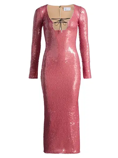 16Arlington Women's Solaria High-Shine Sequin Midi-Dress - Rosa | Thumbnail 1 16Arlington Women's Solaria High-Shine Sequin Midi-Dress - Rosa | Thumbnail 1