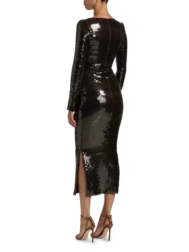 16Arlington Women's Solaria High-Shine Sequin Midi-Dress - Nocciola - Size 12 | Thumbnail 5 16Arlington Women's Solaria High-Shine Sequin Midi-Dress - Nocciola - Size 12 | Thumbnail 5