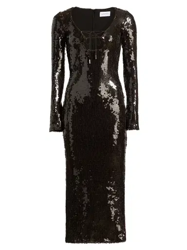 16Arlington Women's Solaria High-Shine Sequin Midi-Dress - Nocciola - Size 12 | Thumbnail 1 16Arlington Women's Solaria High-Shine Sequin Midi-Dress - Nocciola - Size 12 | Thumbnail 1