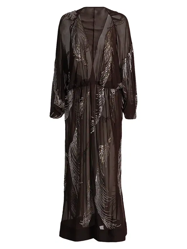 16Arlington Women's Silan Embellished Front-Slit Midi-Dress - Nocciola
