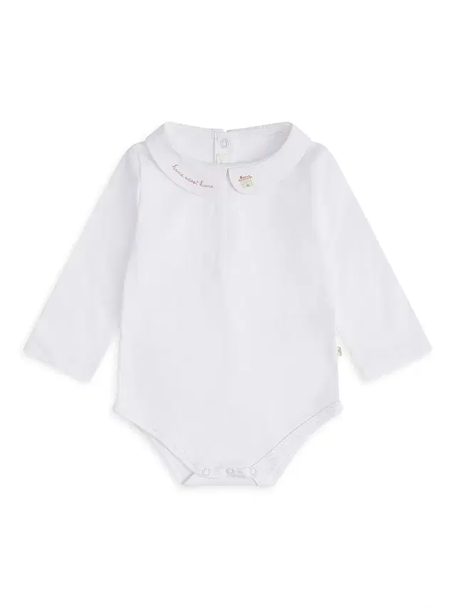 Marie-Chantal Baby Girl's Home Sweet Home Collared Bodysuit - White 6 Months