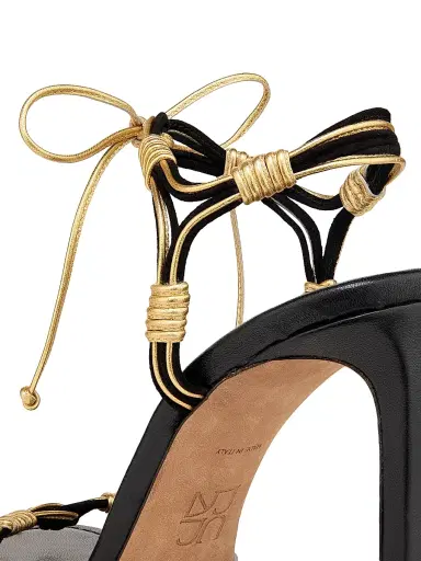 Ulla Johnson Women's Aris 95MM Leather & Suede Stiletto Sandals - Black - Size 10 | Thumbnail 5 Ulla Johnson Women's Aris 95MM Leather & Suede Stiletto Sandals - Black - Size 10 | Thumbnail 5