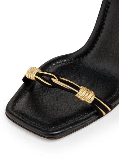 Ulla Johnson Women's Aris 95MM Leather & Suede Stiletto Sandals - Black - Size 10 | Thumbnail 6 Ulla Johnson Women's Aris 95MM Leather & Suede Stiletto Sandals - Black - Size 10 | Thumbnail 6