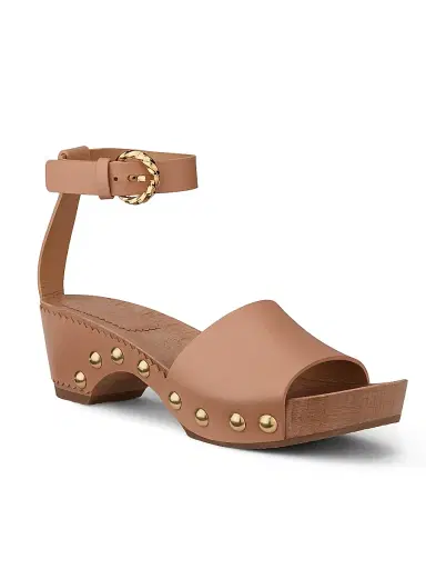 Ulla Johnson Women's Esti 65MM Studded Leather Clogs - Beige | Thumbnail 2