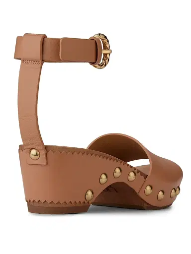 Ulla Johnson Women's Esti 65MM Studded Leather Clogs - Beige | Thumbnail 3