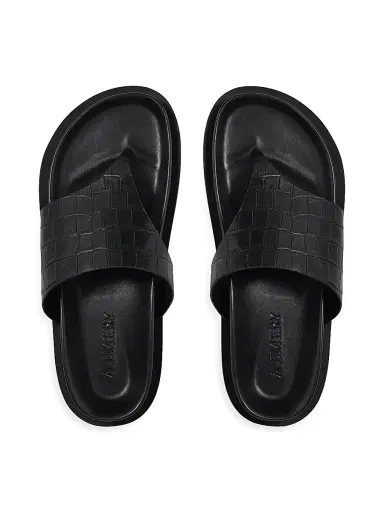 A Emery Women's Imara Crocodile-Embossed Sandals - Black Embossed Croc - Size 10 | Thumbnail 3
