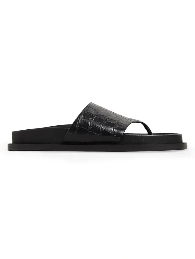 A.Emery Women's Imara Crocodile-Embossed Sandals - Black Embossed Croc